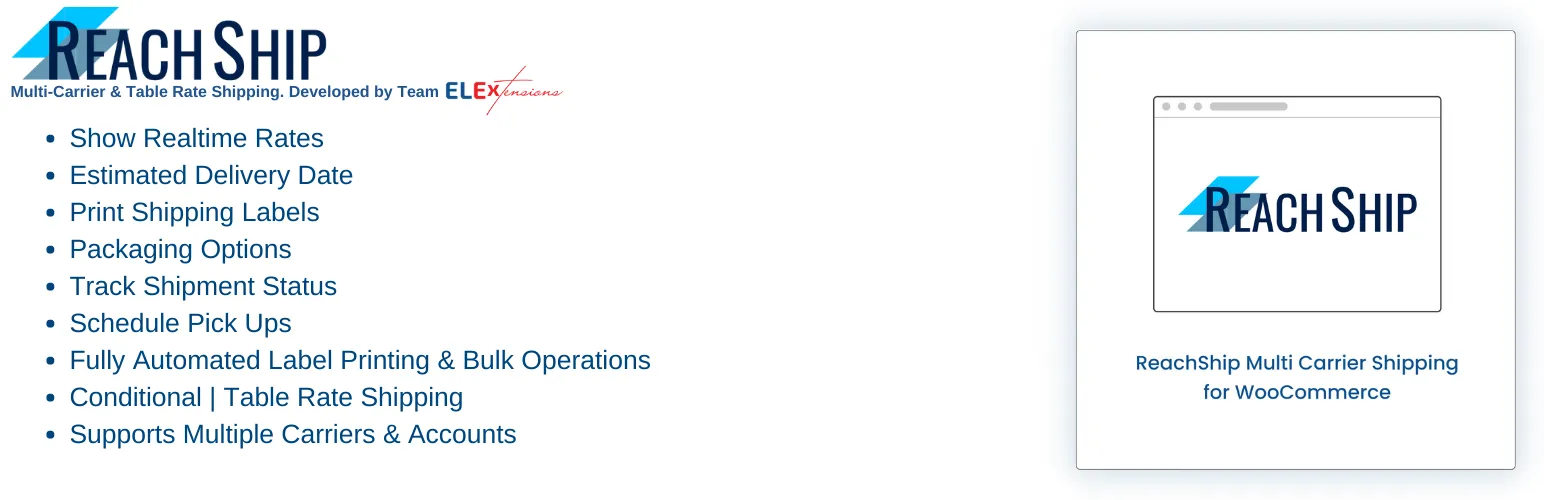 ReachShip WooCommerce Multi-Carrier & Conditional Shipping Plugin 